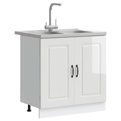 Mobile da cucina Kalmar Bianco Lucido 80 x 46 x 81,5 cm