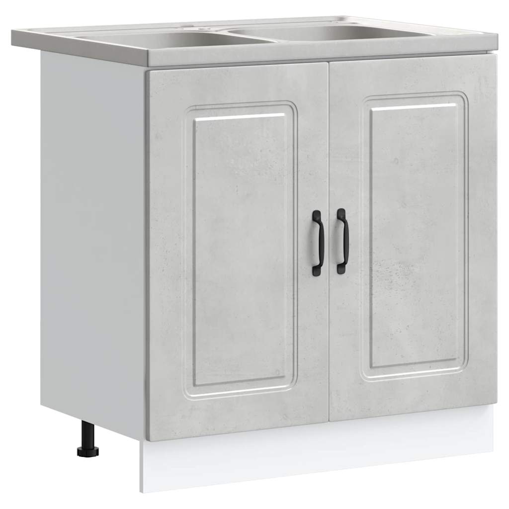 Mobile da cucina Kalmar Grigio cemento 80 x 46 x 81,5 cm