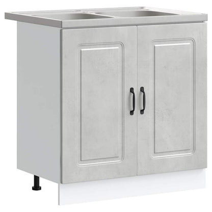 Mobile da cucina Kalmar Grigio cemento 80 x 46 x 81,5 cm