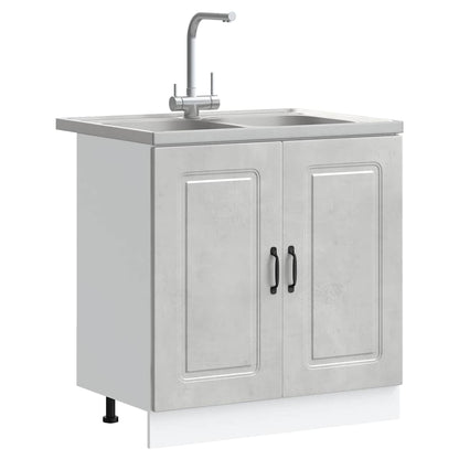 Mobile da cucina Kalmar Grigio cemento 80 x 46 x 81,5 cm