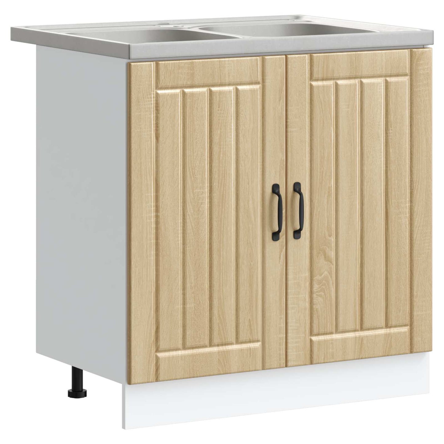 Mobiletto per lavabo con porta Lucca 2 pcs Rovere Sonoma