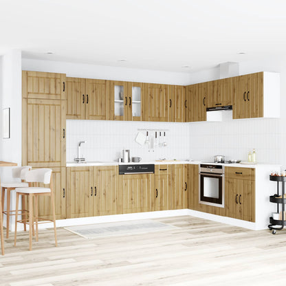 Mobiletto per lavabo con porta Lucca 2 pcs Rovere artigianale