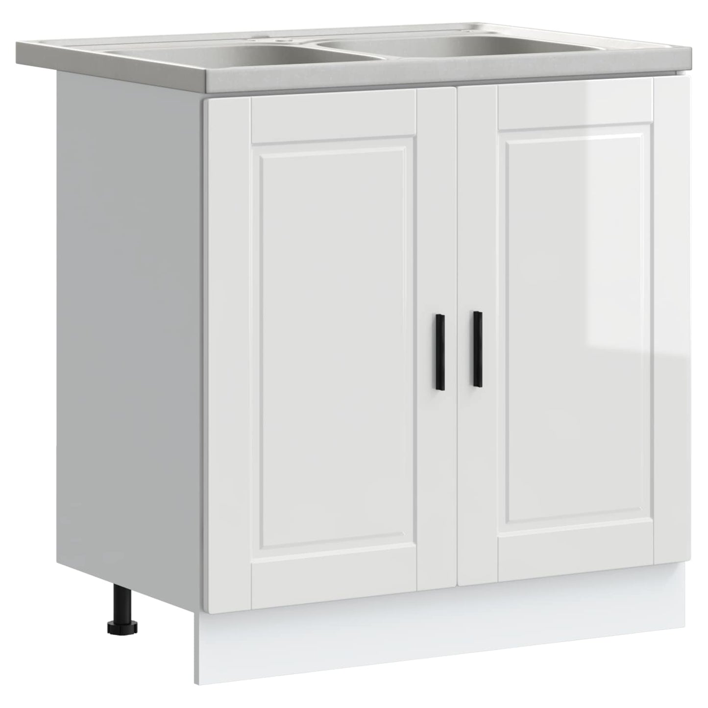 Mobiletto per lavabo Porto 2 pcs Bianco Legno multistrato