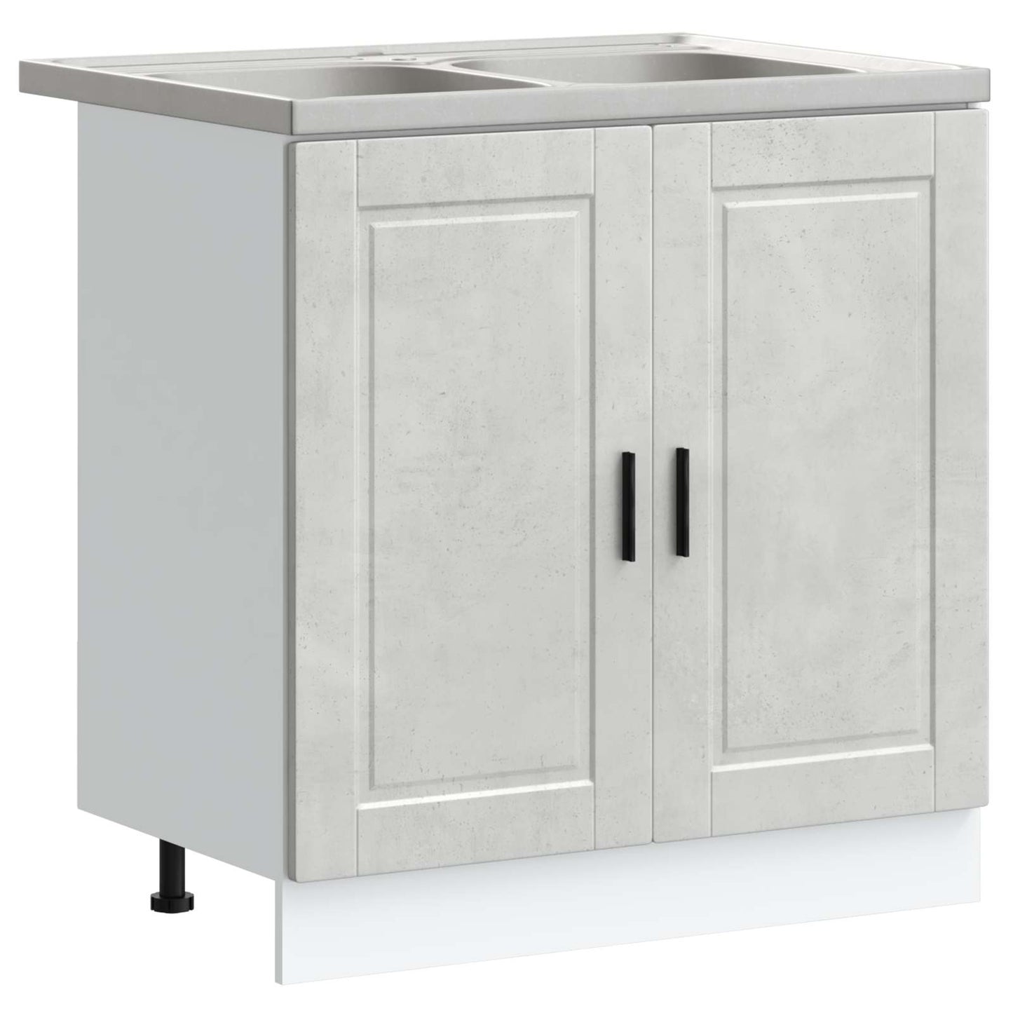 Mobiletto per lavabo Porto 2 pcs Grigio Legno multistrato