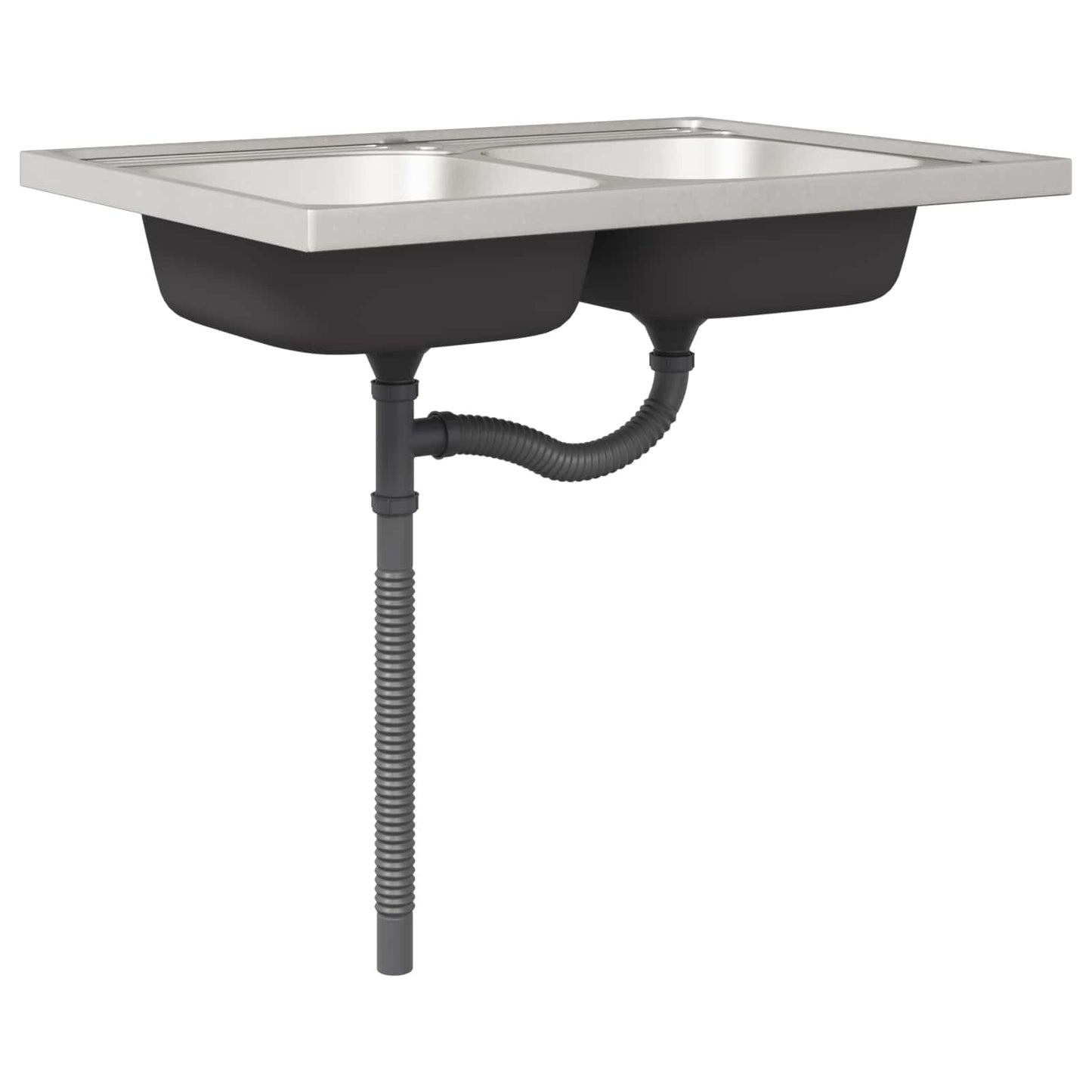 Mobiletto per lavabo Porto 2 pcs Grigio Legno multistrato