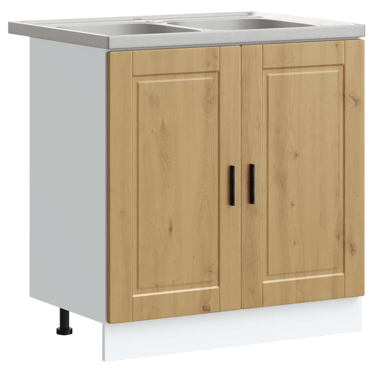 Mobiletto per lavabo Porto 2 pcs Marrone Legno multistrato