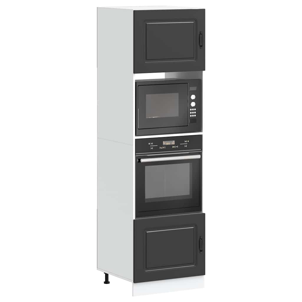 Armadi Forno 2 pz Kalmar Neri in Legno Multistrato