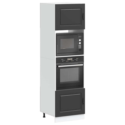 Armadi Forno 2 pz Kalmar Neri in Legno Multistrato