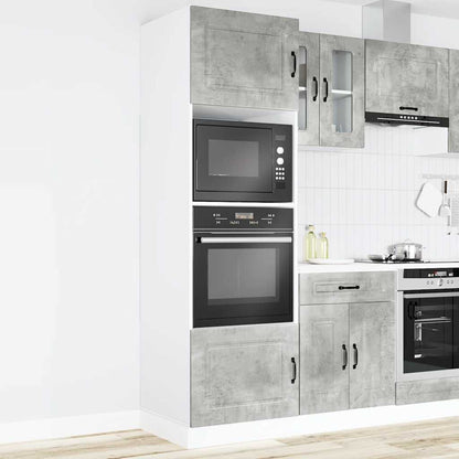 Armadi Forno 2 pz Kalmar Grigio Cemento in Legno Multistrato