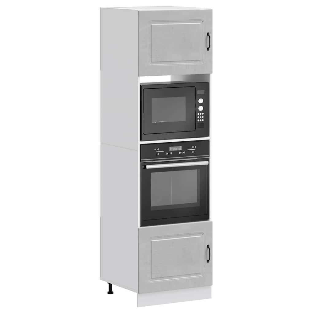 Armadi Forno 2 pz Kalmar Grigio Cemento in Legno Multistrato