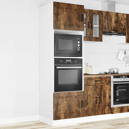 Armadi Forno 2 pz Kalmar Rovere Fumo in Legno Multistrato