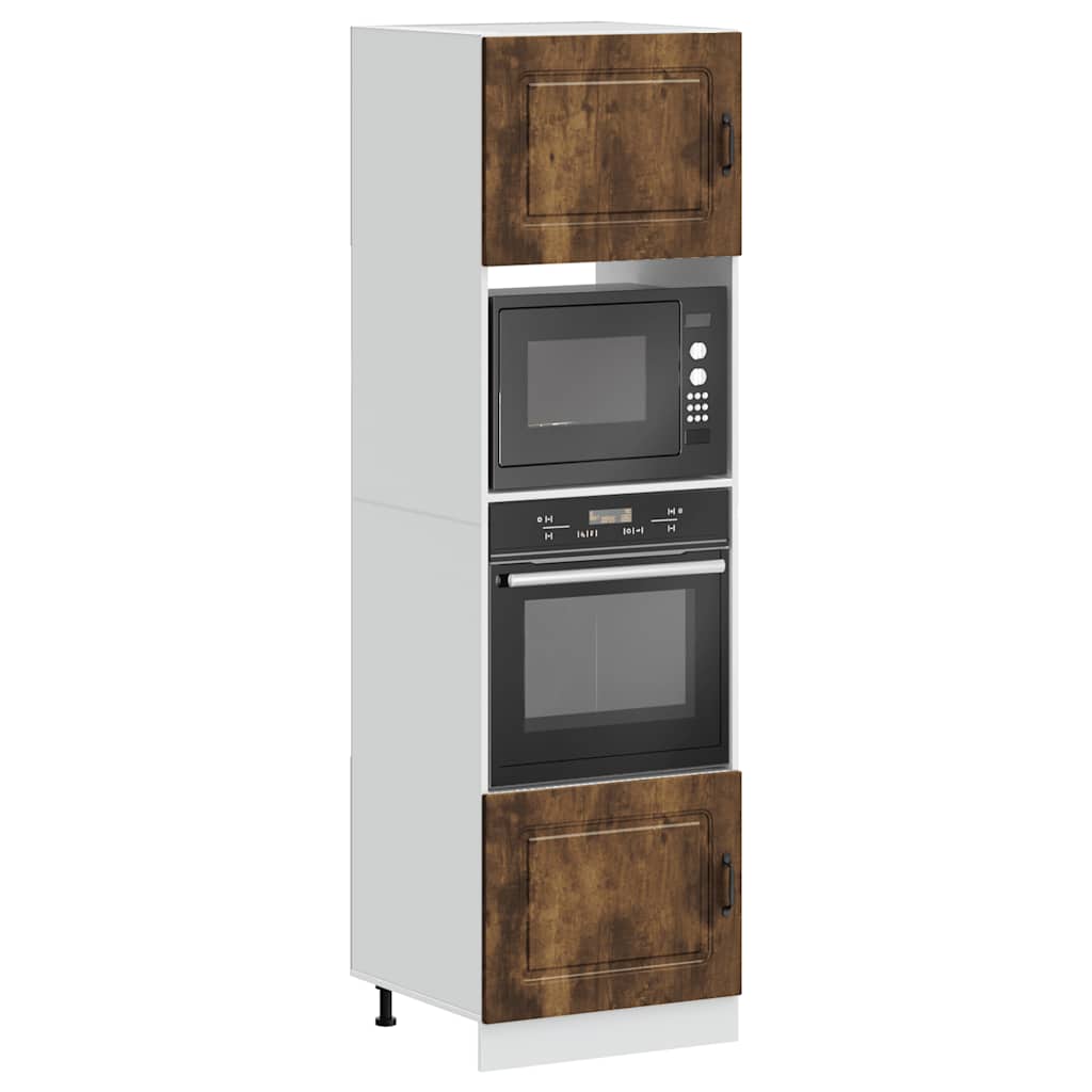 Armadi Forno 2 pz Kalmar Rovere Fumo in Legno Multistrato