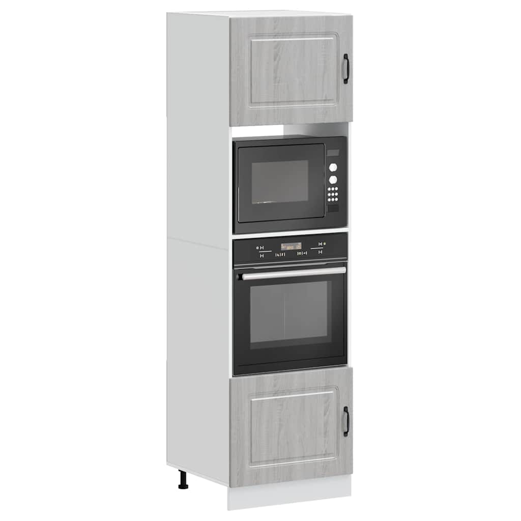 Armadi Forno 2 pz Kalmar Grigio Sonoma in Legno Multistrato