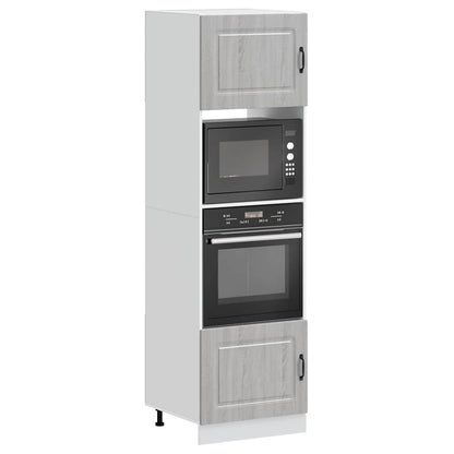 Armadi Forno 2 pz Kalmar Grigio Sonoma in Legno Multistrato