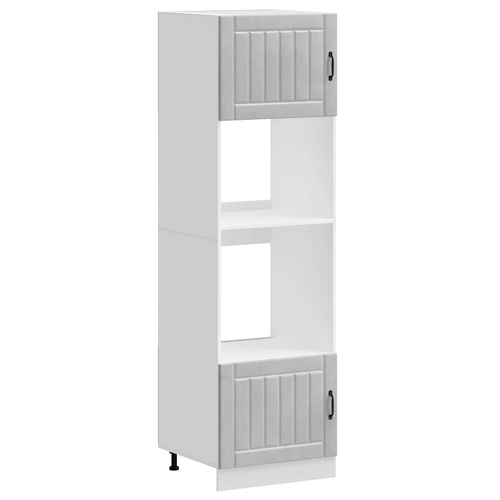 Armadi Forno 2 pz Lucca Grigio Cemento in Legno Multistrato