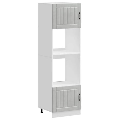 Armadi Forno 2 pz Lucca Grigio Cemento in Legno Multistrato