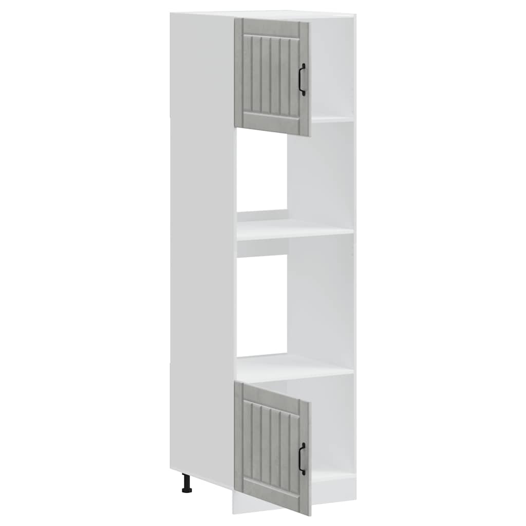 Armadi Forno 2 pz Lucca Grigio Cemento in Legno Multistrato