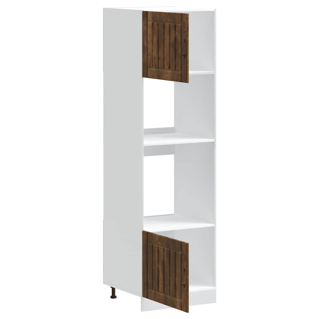 Armadi Forno 2 pz Lucca Rovere Fumo in Legno Multistrato