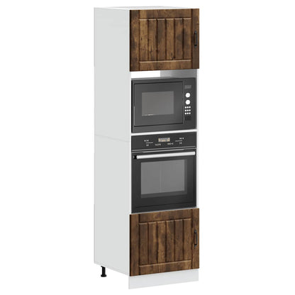 Armadi Forno 2 pz Lucca Rovere Fumo in Legno Multistrato