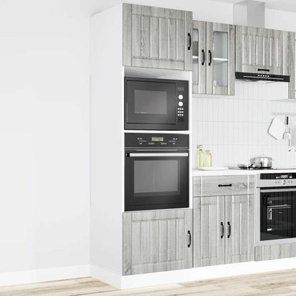 Armadi Forno 2 pz Kalmar Grigio Sonoma in Legno Multistrato