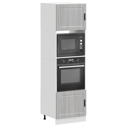 Armadi Forno 2 pz Porto Grigio Sonoma in Legno Multistrato