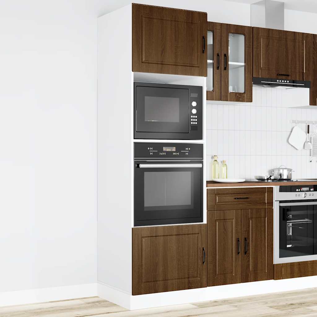 Armadi Forno 2 pz Porto Rovere Marrone in Legno Multistrato