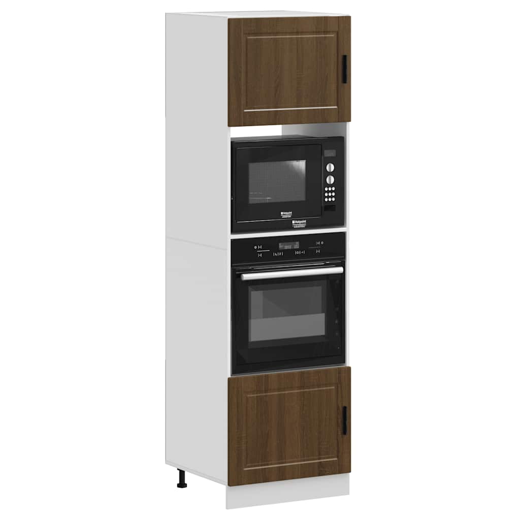 Armadi Forno 2 pz Porto Rovere Marrone in Legno Multistrato