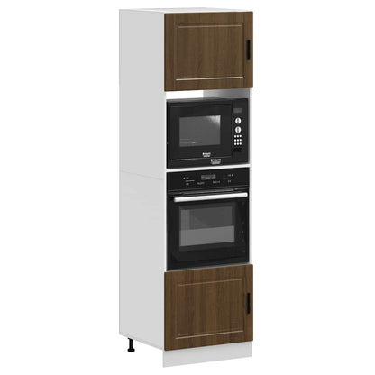 Armadi Forno 2 pz Porto Rovere Marrone in Legno Multistrato