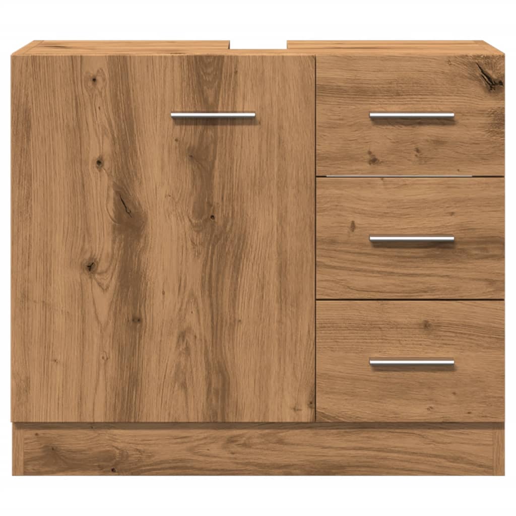 Mobile Lavabo Rovere Artigianale 63x30x54 cm in Truciolato