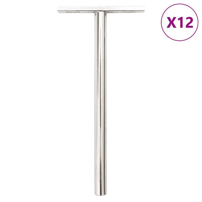 Staffe Mensole Galleggianti 12pz Ã˜10x150 mm Acciaio al Carbonio