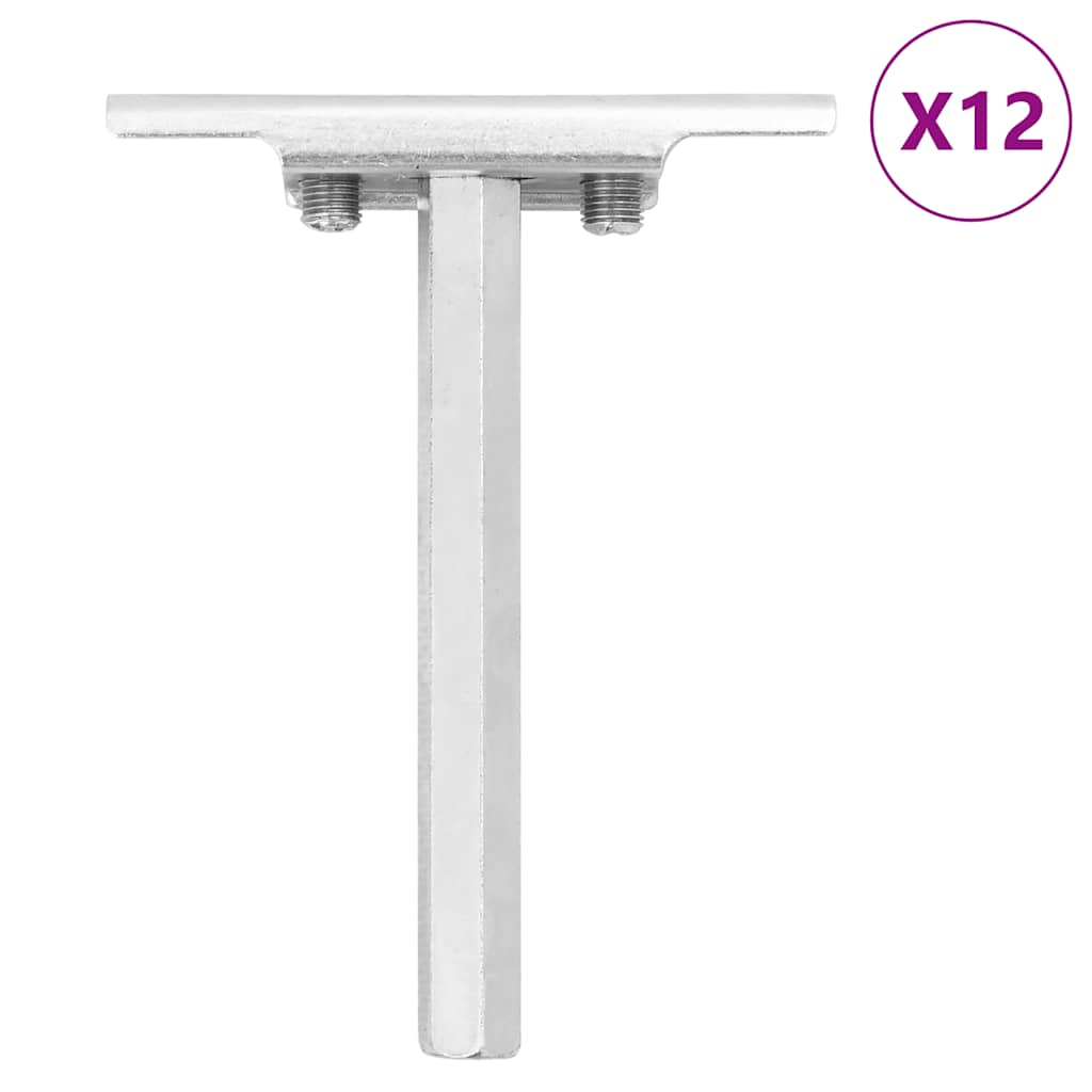 Staffe Mensole Galleggianti 12pz ÃƒËœ12x100 mm Acciaio al Carbonio