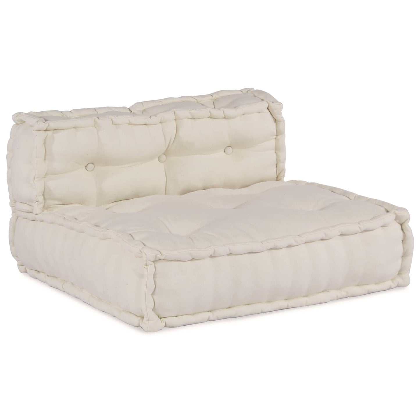 Divano modulare 3 pcs Crema Tessuto