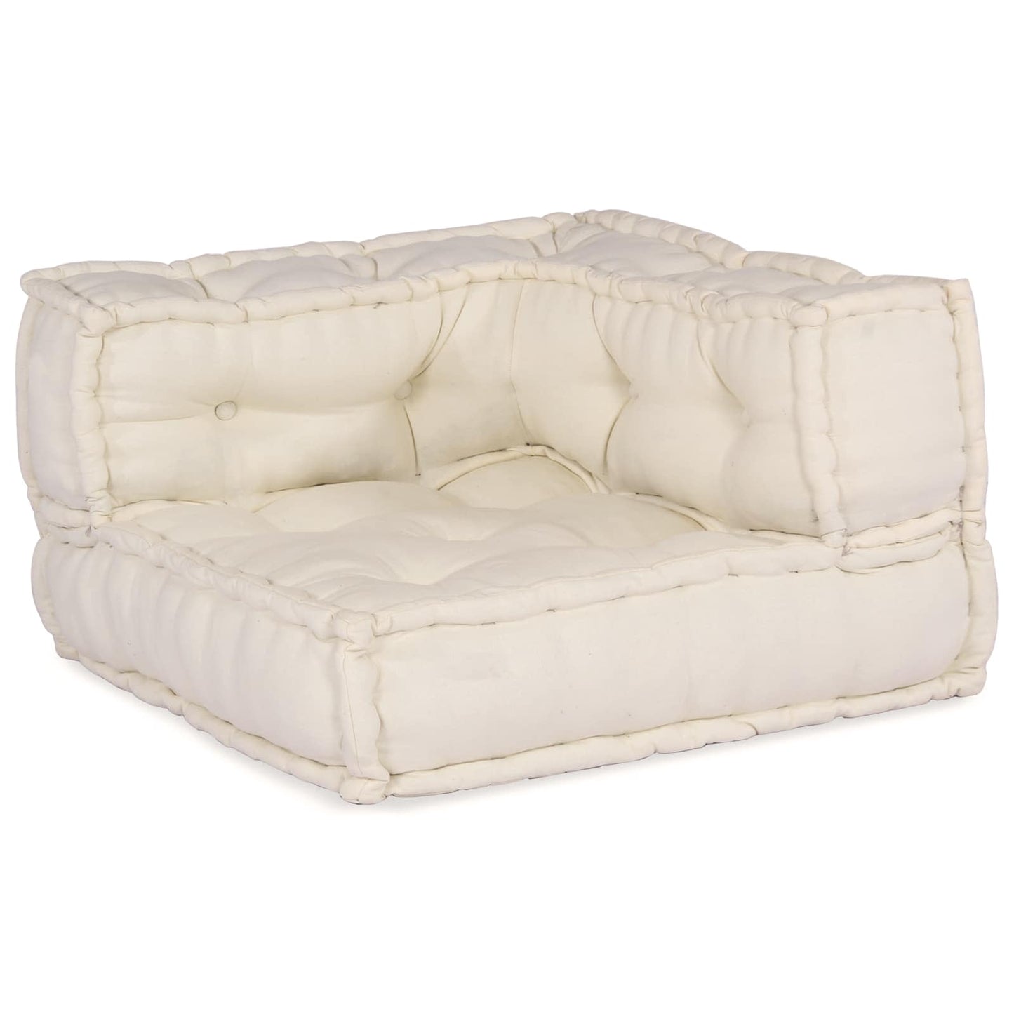 Divano modulare 3 pcs Crema Tessuto