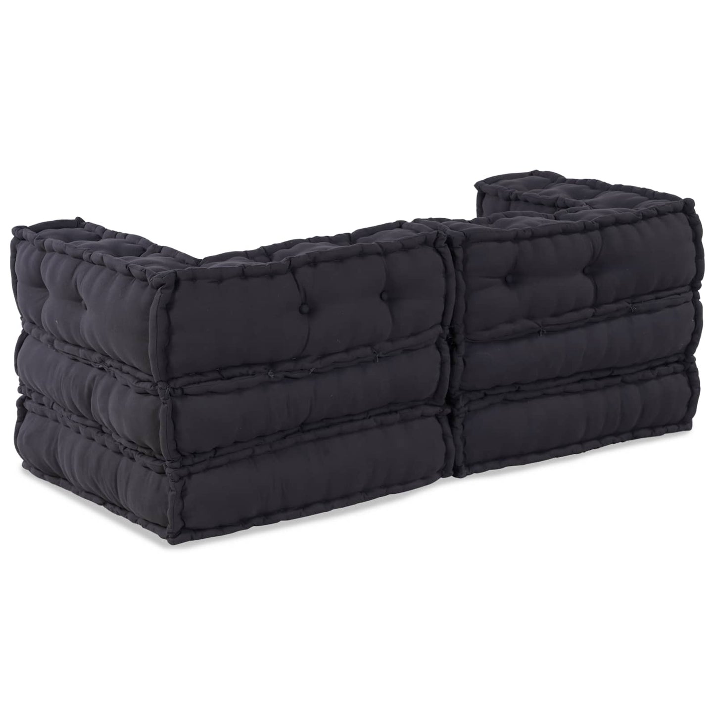 Divano modulare 2 pcs Antracite 140 x 70 x 56 cm Tessuto