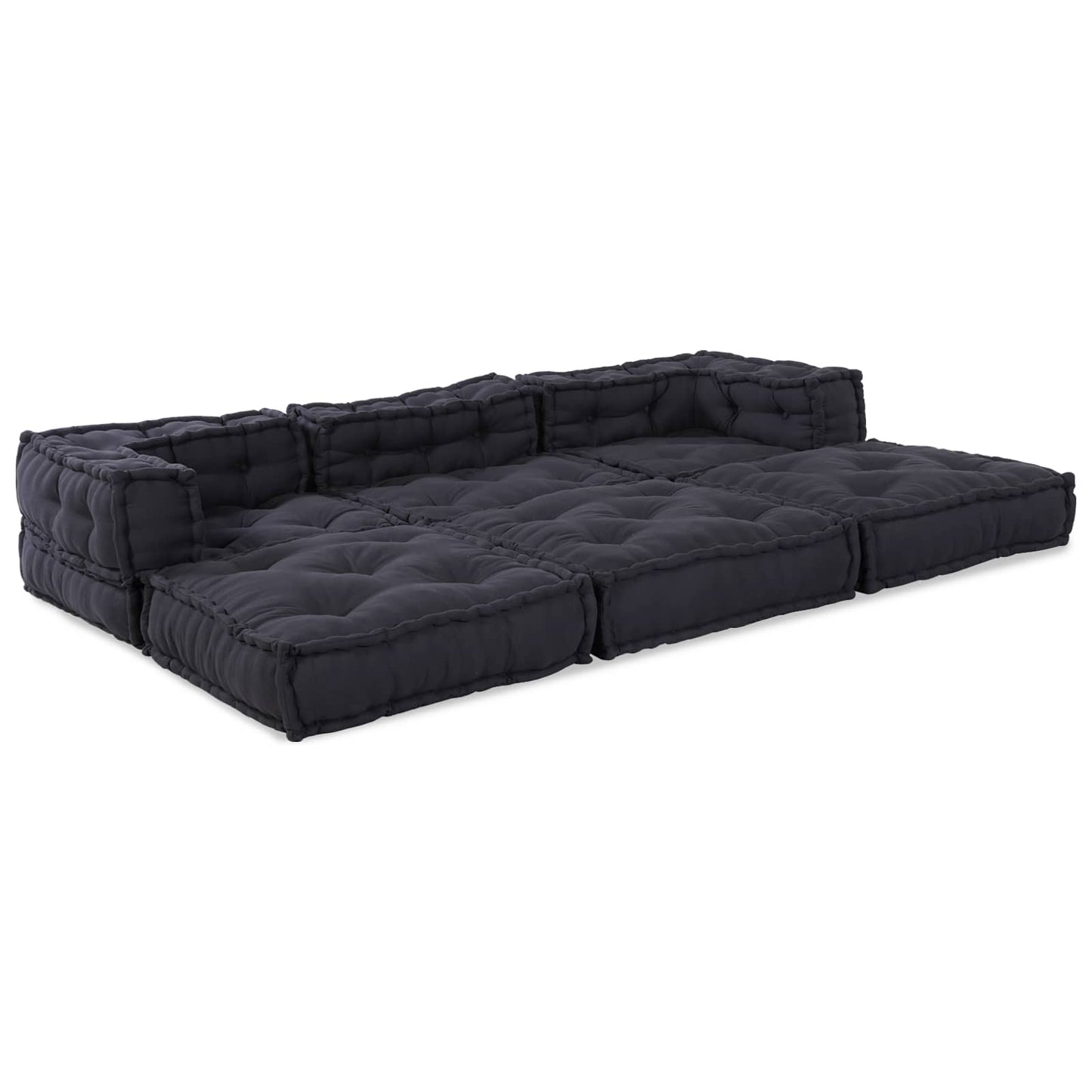 Divano modulare 3 pcs Antracite Tessuto