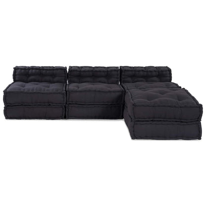Divano modulare 4 pcs Antracite Tessuto
