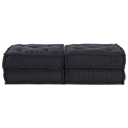 Divano modulare 2 pcs Antracite 140 x 70 x 36 cm Tessuto