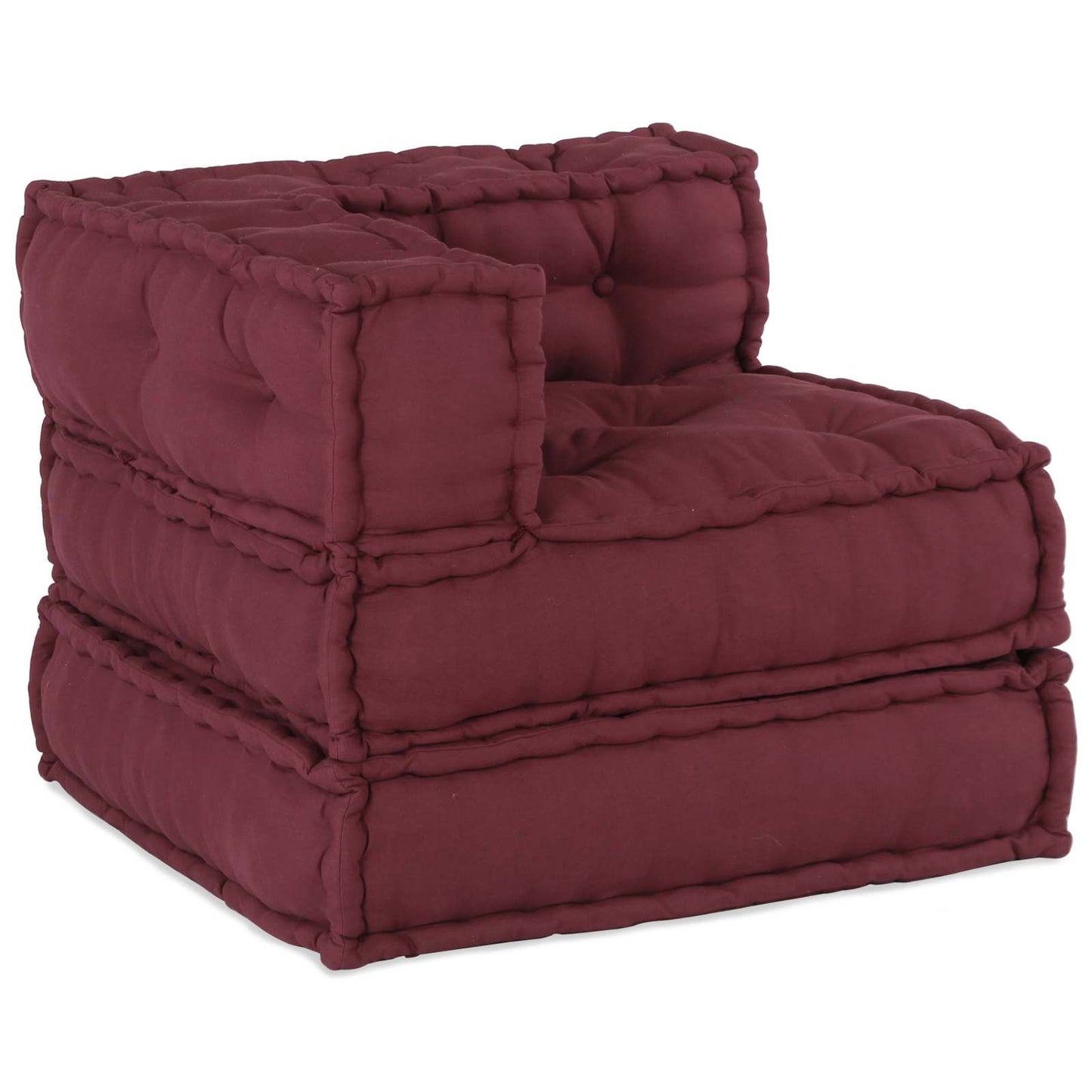 Divano modulare 3 pcs Bordeaux Tessuto