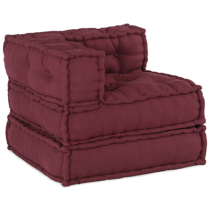 Divano modulare 3 pcs Bordeaux Tessuto