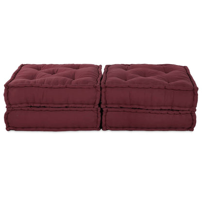 Divano modulare 2 pcs Bordeaux 140 x 70 x 36 cm Tessuto