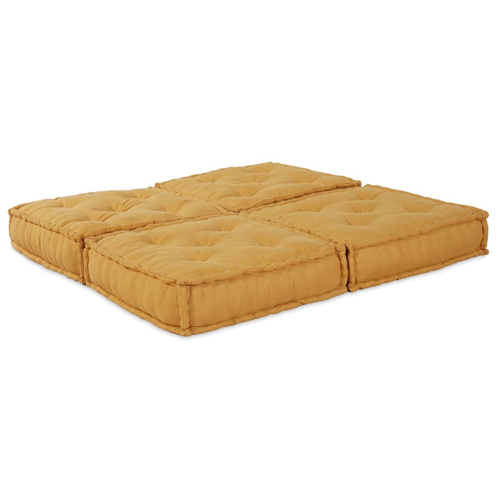 Divano modulare 2 pcs Giallo 140 x 70 x 36 cm Tessuto