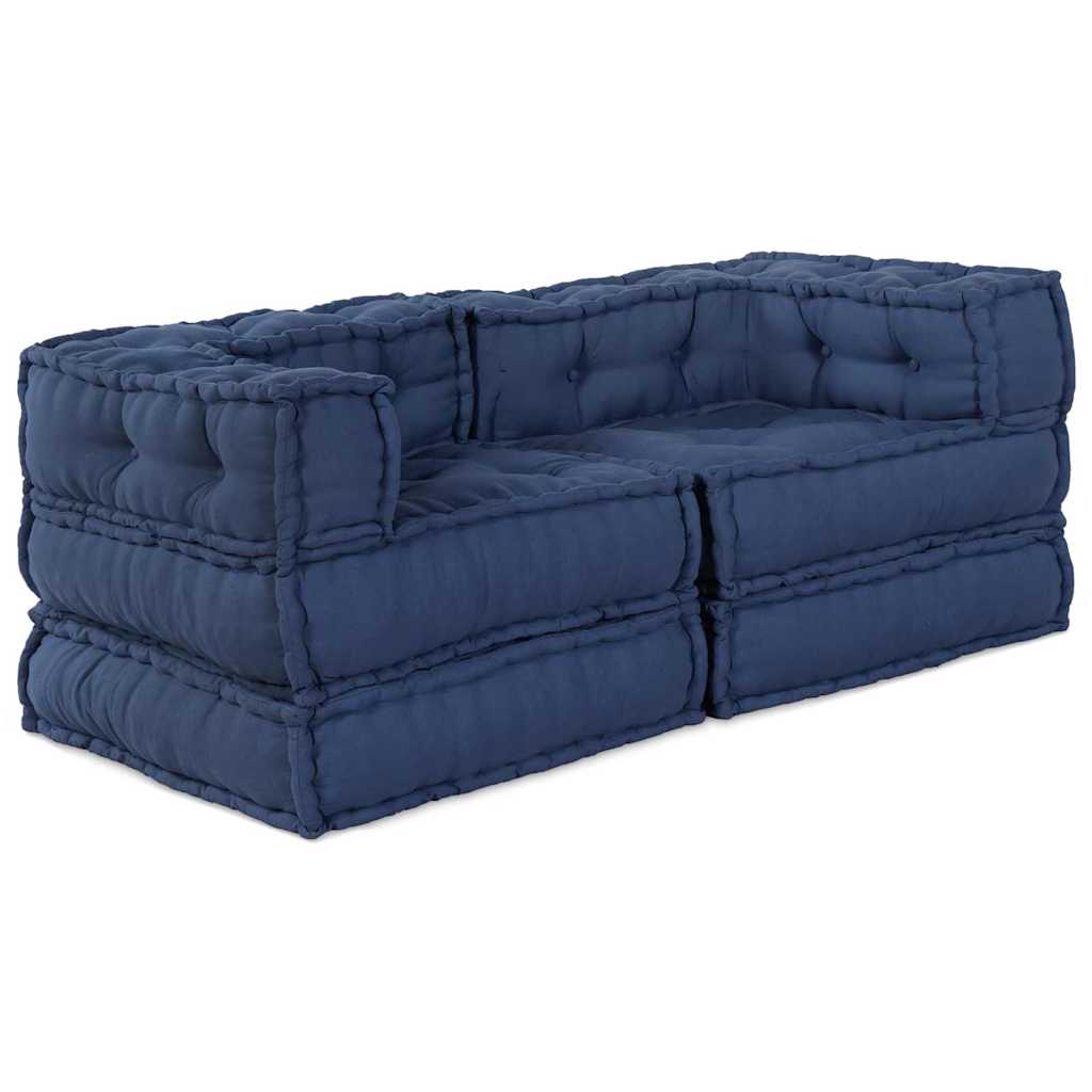 Divano modulare 2 pcs Indaco 140 x 70 x 56 cm Tessuto