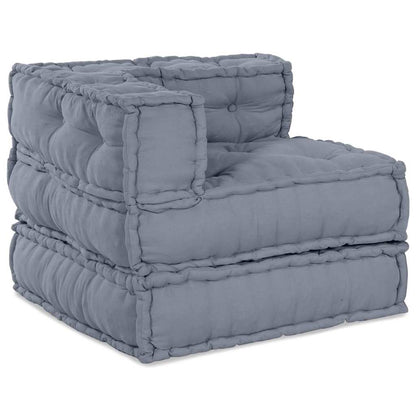 Divano modulare 2 pcs Grigio 140 x 70 x 56 cm Tessuto