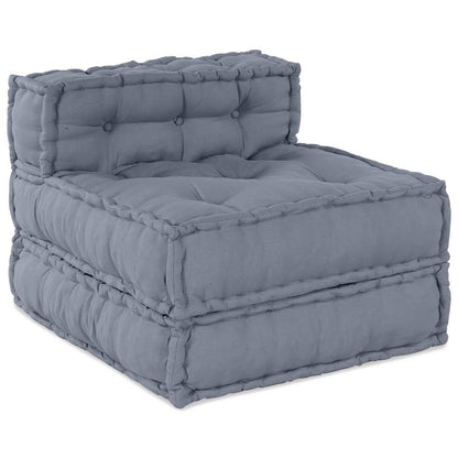 Divano Modulare a Fiori 4 pcs Grigio Tessuto