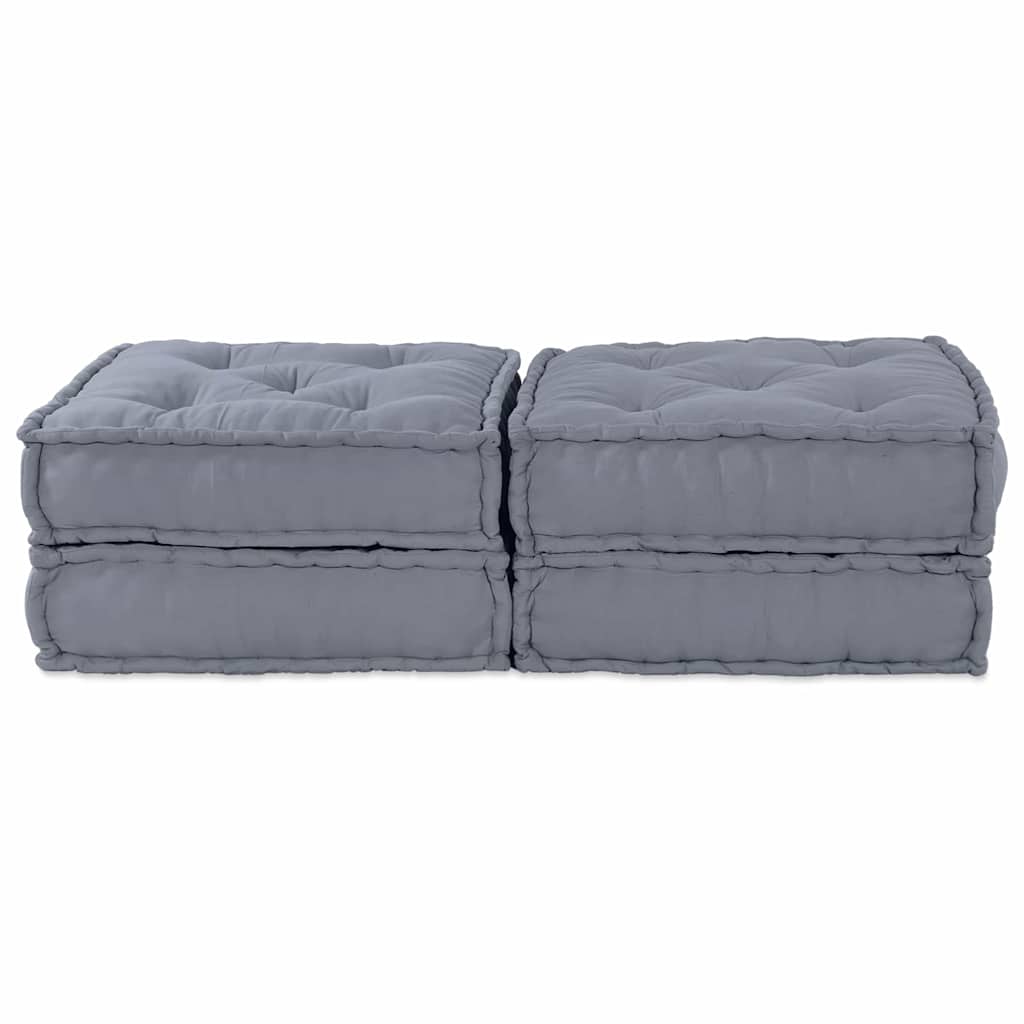 Divano modulare 2 pcs Grigio 140 x 70 x 36 cm Tessuto