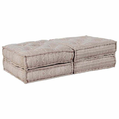 Divano modulare 2 pcs Marrone Chiaro 140 x 70 x 36 cm Tessuto