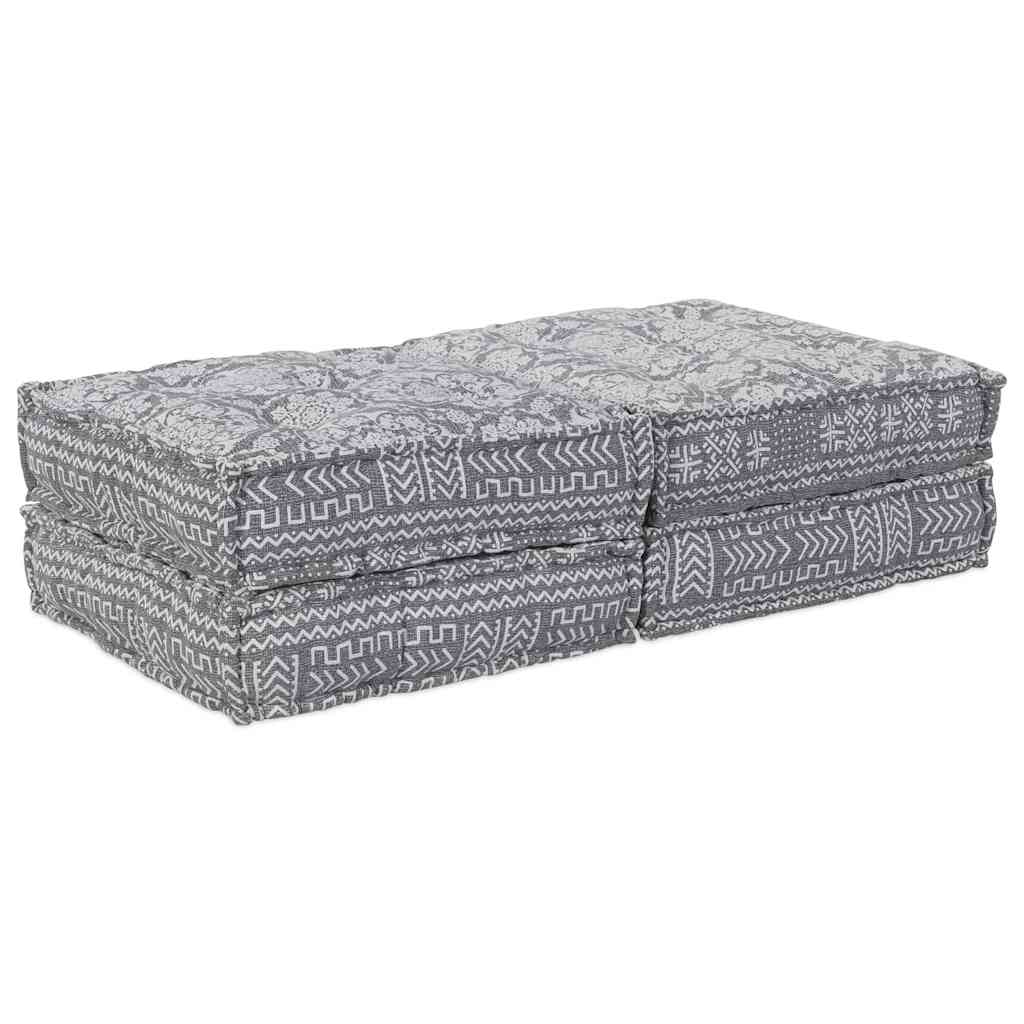 Divano modulare 2 pcs Grigio chiaro 140 x 70 x 36 cm Tessuto