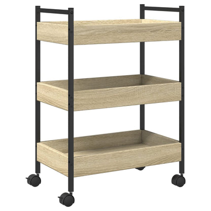 Carrello da Cucina Rovere Sonoma 50x30x70 cm Legno Multistrato