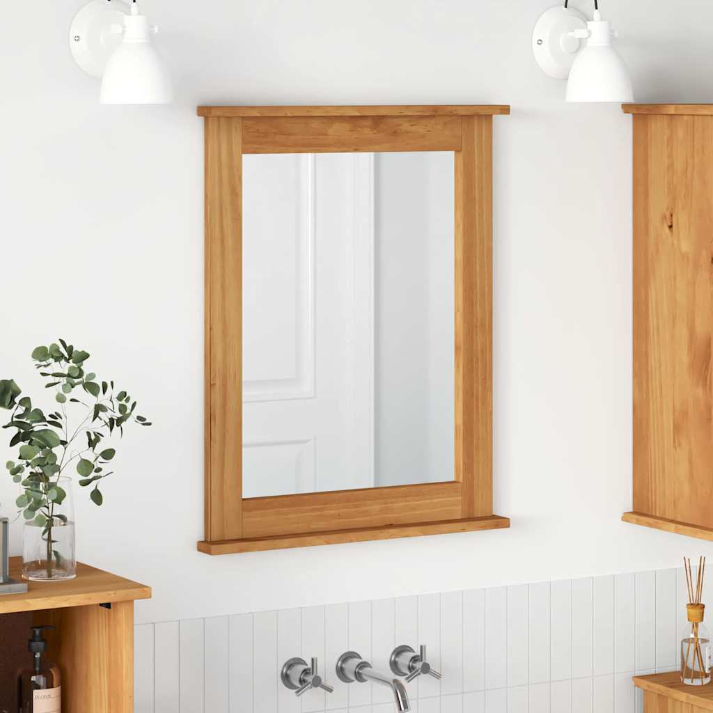 Specchio Rettangolare VIGO Marrone miele 55,5 x 5 x 70 cm
