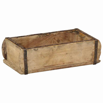 Vassoio Marrone 30 x 15 x 9 cm Legno Recuperato Massello